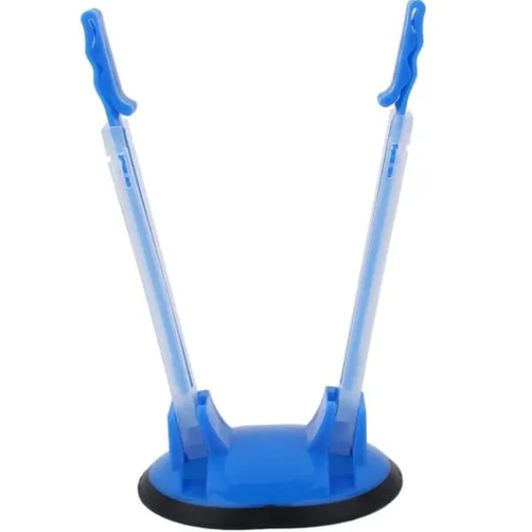 Tilbehør Til Madopbevaring>Hands-Free Baggy Rack Clip - Justerbar køkkenposeåbner til opbevaring af mad (Blå)