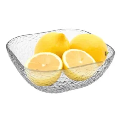 Tallerkener & Bordservicer>Harmony glas salatskål 1,4L firkantet 20 cm transparent mønster 2 mosaik