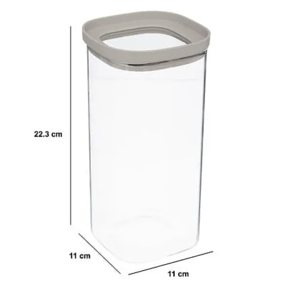 Hermet 1,6l opbevaringsglas med beige låg Online