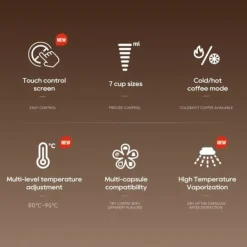 HiBREW H2C 20Bar Multifunktionel Kaffemaskine, kompatibel med Lavazza, DG, NS kaffekapsler og friskmalet kaffe - sort Hot