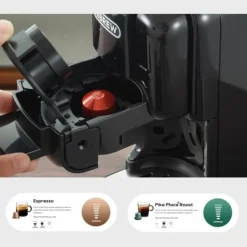 HiBREW H2C 20Bar Multifunktionel Kaffemaskine, kompatibel med Lavazza, DG, NS kaffekapsler og friskmalet kaffe - sort Hot