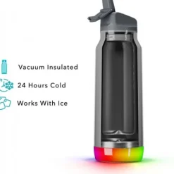 HidrateSpark PRO Straw -smart drikkeflaske, 0,95 L, sølv Outlet
