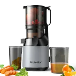 Juicepresser - Nyd Friskpresset Juice Derhjemme>Høj Saftudbytte Koldpresset Juicer, 130mm Bred Fodertragt, 1.8L Kapacitet,220-240V, EU, SJ-023
