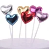 Udstyr Til Kagedekoration>HJERTER MIX GLITTER toppers 6 stk. topper
