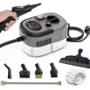 Højtryks-damprenser - Håndholdt damprenser - 2500 W Opgraderet - Høj temperatur & tryk - Til køkken, bil, gulv, AC - 220V EU-stik - Hvid Online
