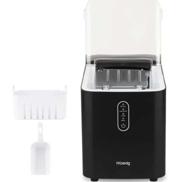 HKoeNIG ismaskine - KUB14 - Op til 12 kg isterninger om dagen - 7 til 9 minutters produktion - Sort Sale