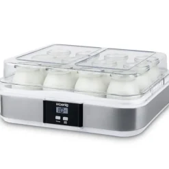 Yogurtmaskiner>HKoeNIG Yoghurtmaskine - ELY120 - Kapacitet 12 bægre à 160 ml - Programmerbar op til 15 timer - 15 W