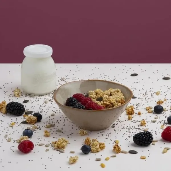 Yogurtmaskiner>HKoeNIG Yoghurtmaskine - ELY120 - Kapacitet 12 bægre à 160 ml - Programmerbar op til 15 timer - 15 W