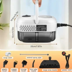 Håndholdt Damprenser, Kraftfuld 2500W, Bærbart Design,HVID Outlet