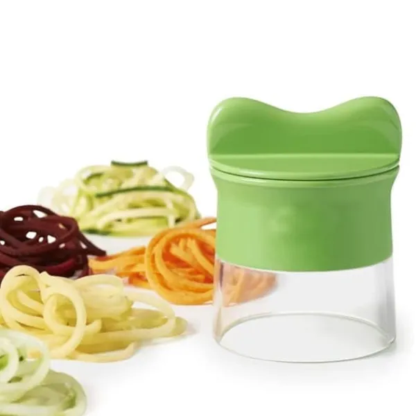Mandolin- & Rivejern>Håndholdt spiralrivenål Grøntsagsspiralizer Holdbart køkkenrivenål Spiralskæremaskine til frugt og grøntsager