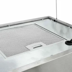 Hængende ø-emhætte med touchsensor og LED-belysning | Farve: Rustfrit stål | Størrelse: 55 cm Clearance