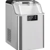 Isproducenter>HOMCOM Ismaskine, 20 kg/24t, Sølv/Rustfri Stål m. 2,1L Tank