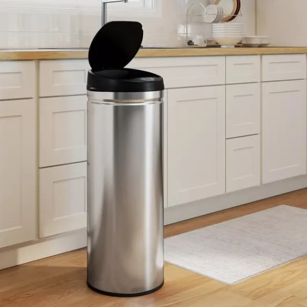 Skraldespande & Papirkurve>HOMCOM sensor skraldespand 50L, rustfrit stål, sølv, berøringsfri, soft-close