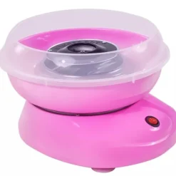 HOMCOM Sukkerspin Maskine - Kompakt Candyfloss Maker med Rustfrit Stål, PP & Lyserød Farve - Perfekt til Hjemmebrug Clearance