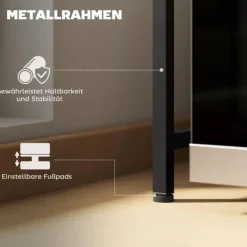 HOMCOM Udvidelsesbart Mikrobgeovnsstativ, Kkkenhylde i Metal, Sort New