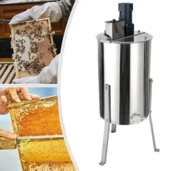 Honningcentrifuge, manuel, 3 rammer, rustfrit stål, størrelse M