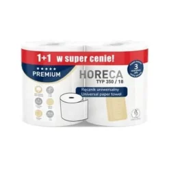 Aftørringspapir>HORECA PREMIUM Universalhåndklæde type 350/18 2 ruller 3-lags