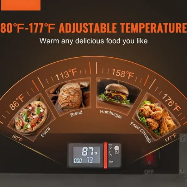 Hot Box madvarmer 4-trins koncessionsvarmeskab, med vandbakke, effektiv opvarmning, energieffektiv, perfekt til catering Hot