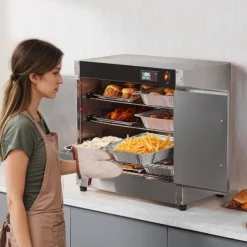 Hot Box madvarmer 4-trins koncessionsvarmeskab, med vandbakke, effektiv opvarmning, energieffektiv, perfekt til catering Hot