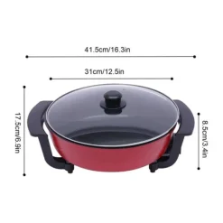 Hot Pot, Højkvalitets aluminium, Gryde diameter 30 cm, Dybde 10 cm, 1360W effekt, 360° opvarmning Sale