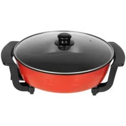 Elektriske Stegepander & Wokker>Hot Pot, Stor Kapacitet, Non-Stick Design,Rød
