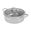 Hot Pot/Fonduegryde - Delt Yin-Yang - 32 cm - 304 Rustfrit Stål - Med Skeer - Militærgrøn Online