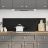 Måtter & Gitter Til Køkkenvaske>Hærdet glas stænkplader 2 stk. 70x40 cm - Pålidelig køkkenbeskyttelse | Farve: Sort