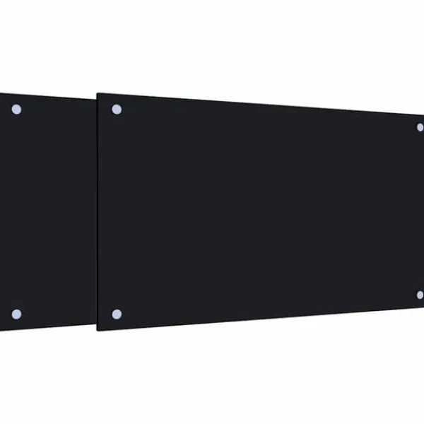 Måtter & Gitter Til Køkkenvaske>Hærdet glas stænkplader 2 stk. 70x40 cm - Pålidelig køkkenbeskyttelse | Farve: Sort