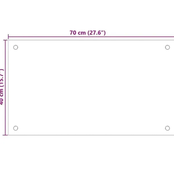 Måtter & Gitter Til Køkkenvaske>Hærdet glas stænkplader 2 stk. 70x40 cm - Pålidelig køkkenbeskyttelse | Farve: Sort