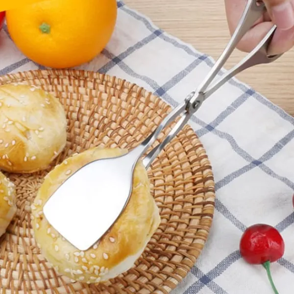 Køkkentænger>Husholdnings 304 Rustfrit Stål Madtang Grillet Madklemme Brødklemme Køkkenredskaber