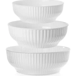 Hvid plastik køkkenskål 2,5/4/5 l 3 stk. Sale