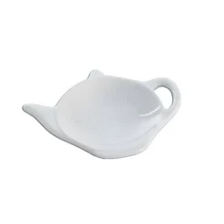 Skeholder>Hvid porcelæns teposeholder