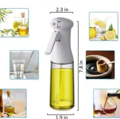 Hvid tyk glas olieeddike spray dispenser 200ml Online