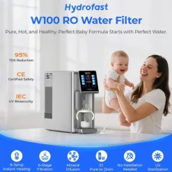 Vandkølere>Hydrofast W100 vandrenser - 8 temperaturindstillinger ro-filtrering UV-sterilisering 4 liters tank 2200w øjeblikkeligt varmt vand
