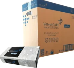 Papirlommetørklæder>Hygiejniske servietter Pap Aftagelig 100 stk Velvet VLP-3100013 KARTON 40x