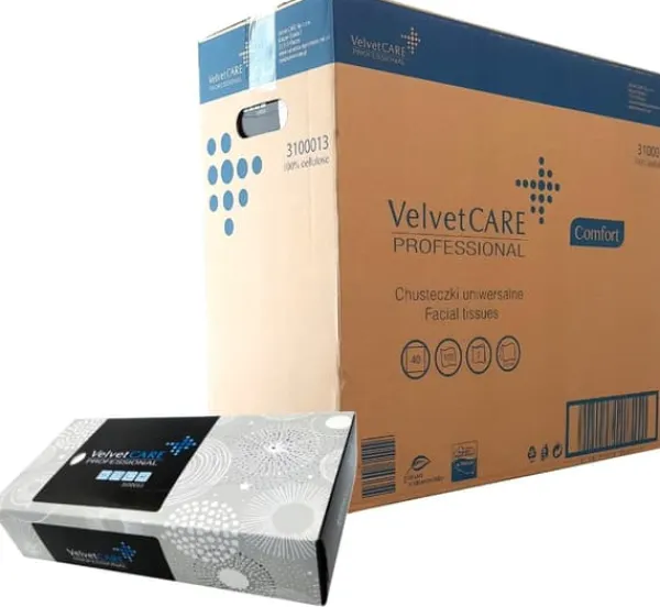 Papirlommetørklæder>Hygiejniske servietter Pap Aftagelig 100 stk Velvet VLP-3100013 KARTON 40x