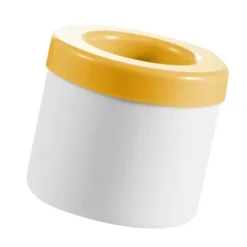 Ice Cube Form isbakker med låg Stor silikone isspand Ice Cube Maker rund til frosne cocktaildrikke Mere gul Best