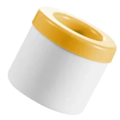 Ice Cube Form isbakker med låg Stor silikone isspand Ice Cube Maker rund til frosne cocktaildrikke Mere gul Best