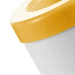 Ice Cube Form isbakker med låg Stor silikone isspand Ice Cube Maker rund til frosne cocktaildrikke Mere gul Best