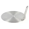 Portable Komfurer>Induktionsadapterplade - Varmefordeler - Rustfrit stål - Aftageligt håndtag - 24 cm - Universal - Sølv