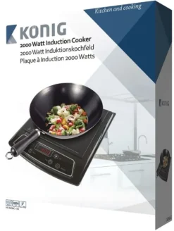 Induktionskomfur 2000 W Sort Clearance
