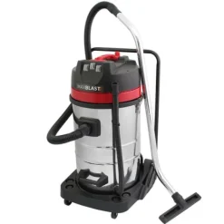 Industriel Støvsuger 80L Våd & Tør 4 Mundstykker Kommerciel Rengøring 3000W Tredobbelt Motor Rustfrit Stål Stof Filter 1,5 m Slange 9 m Ledning Poselø | CDON Clearance
