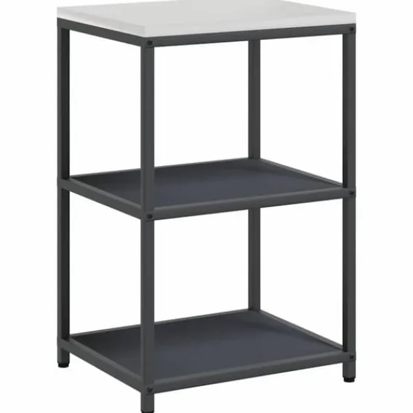 Monteringsfärdiga Kök & Pentryn>Industrielt køkkenopbevaringssæt med hylde - 3 dele | Farve: Antracit | Størrelse: 210x50x92 cm