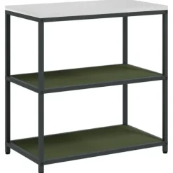 Industrielt køkkenopbevaringssæt med dør - 3 pcs | Farve: Oliven grøn | Størrelse: 210 x 50 x 92 cm Discount