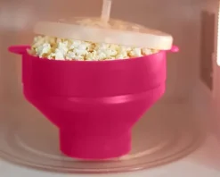 INF Popcornskål silikone foldbar Lyserød New