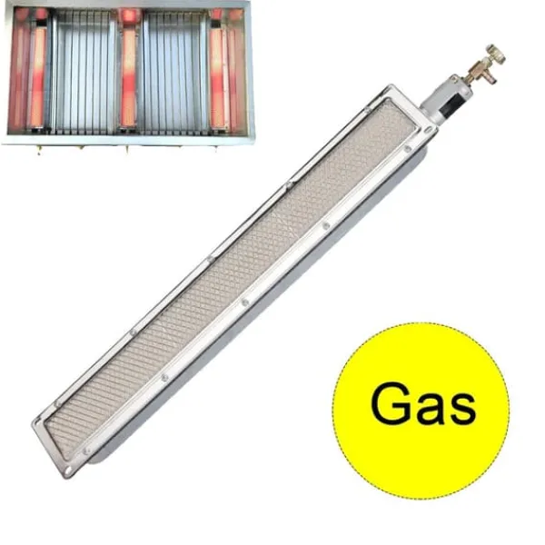 Gasbrændere>Infrarød Gas BBQ Brænder, Kompakt Størrelse 57X9.5cm, Holdbar Metal og Keramisk Konstruktion,57X9,5cm