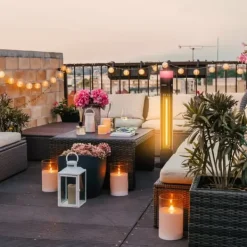 Terrassevarmere>Infrarød terrassevarmer 1500W med LED