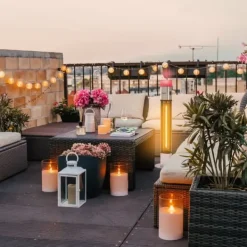 Terrassevarmere>Infrarød terrassevarmer 1500W med LED