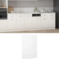 Integreret opvaskemaskinepanel "Lyon" - Hvid | Størrelse: 45x3x67 cm | Materiale: Konstrueret træ New