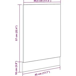 Integreret opvaskemaskinepanel 
